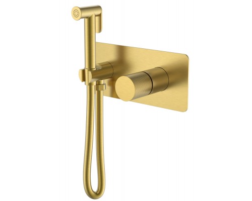 Boheme Stick Touch Гигиенический душ со смесителем и встраиваемой частью, цвет: matt gold 127-MG.2