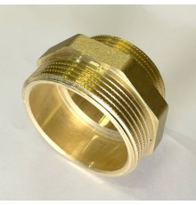 Ниппель резьбовой переходной DN50х40 Н 2.0 х Н 1.1/2 латунь