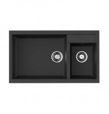 Omoikiri Tedori 86-2-LB-BL Кухонная мойка Tetogranit 86x50 см, цвет: черный 4993932
