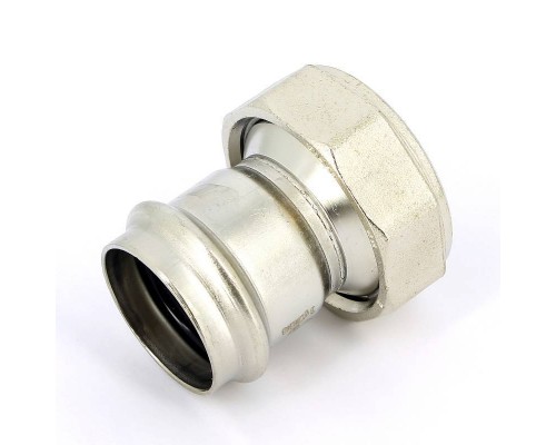 Муфта пресс-В с накидной гайкой и плоской прокладкой нержавеющая сталь Sanpress Inox VIEGA 42x2"