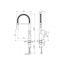 Смес/мойка CERALOOK однор гиб/изл бок/р гайка Ideal Standard BC302AA
