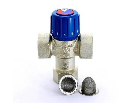 Термосмеситель AQUAMIX WATTS Ind 63C1"В диапазон регулирования 25-50˚C для теплого пола