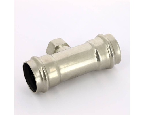 Тройник В-пресс IBP 35 x 1/2" x 35 нерж.сталь Тройник В-пресс IBP 35 x 1/2" x 35 нерж.сталь