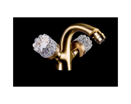 Boheme Crystal Смеситель для биде, двуручковый, цвет: бронза матовая 316-CRST