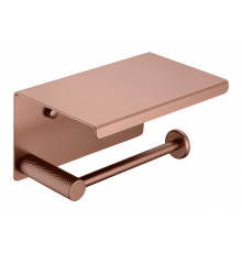 Boheme Uno Держатель туалетной бумаги с полочкой, подвесной, цвет: brushed bronze 10971-BRB