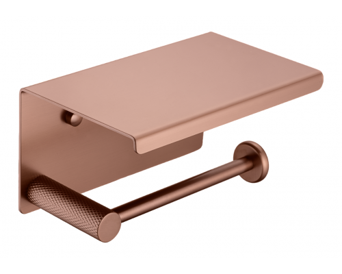 Boheme Uno Держатель туалетной бумаги с полочкой, подвесной, цвет: brushed bronze 10971-BRB