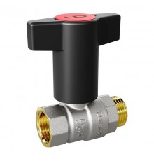 Кран Pride LD НВ 3/4" с пластиковой T-ручкой Pride полный проход бабочка