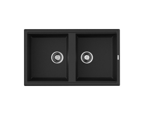 Omoikiri Tedori 86-2-BL Кухонная мойка Tetogranit 86x51 см, цвет: черный 4993924
