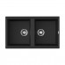 Omoikiri Tedori 86-2-BL Кухонная мойка Tetogranit 86x51 см, цвет: черный 4993924