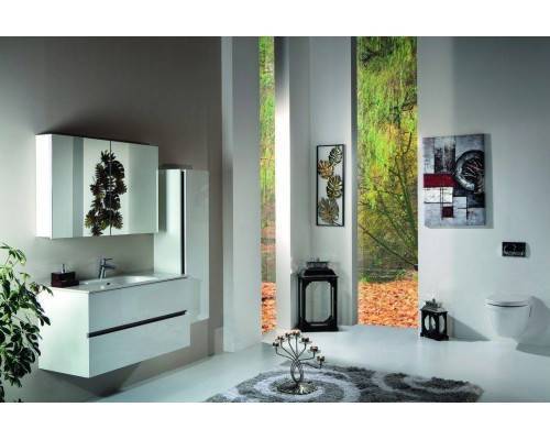 Armadi Art Vallessi Зеркальный шкаф подвесной с подсветкой 80x13x65h см, цвет: белый 547-W Armadi Art Vallessi Зеркальный шкаф подвесной с подсветкой 80x13x65h см, цвет: белый 547-W