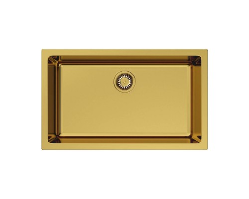 Omoikiri Okinoshima 76-U/I-G Glossy Кухонная мойка Natceramic 76x46 см, цвет: золото 4993041