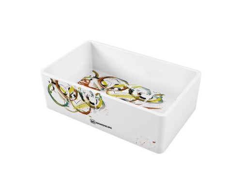 Omoikiri Mikura 76-Tokyo 3 Кухонная мойка Natceramic 76x46 см, цвет: белый 4993174