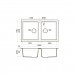 Omoikiri Tedori 86-2-BL Кухонная мойка Tetogranit 86x51 см, цвет: черный 4993924