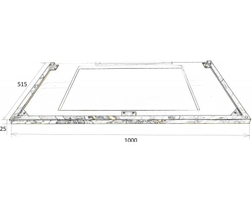 Armadi Art Lucido Подстолье 100х51,5х6h см, цвет: хром 771-100-CR