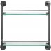 Allen Brau Priority Полочка стеклянная подвесная 41,77x13,8x40,8h см, цвет: графит браш 6.31015-MG