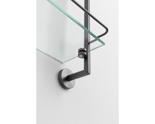 Allen Brau Priority Полочка стеклянная подвесная 41,77x13,8x40,8h см, цвет: графит браш 6.31015-MG