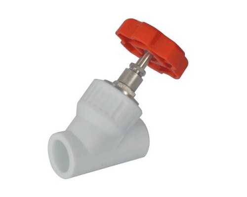 Клапан PP-R бел запорн Дн20х45гр VALFEX 10174020