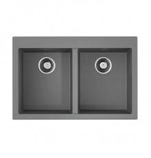 Omoikiri Bosen 80-2-GR Кухонная мойка Tetogranit 80x53 см, цвет: leningrad grey 4993569