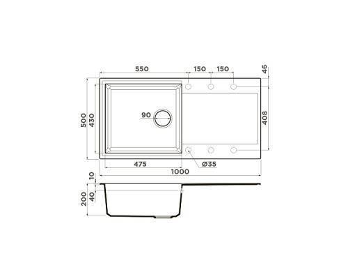 Omoikiri Sakaime 100-DC Кухонная мойка Tetogranit 100x50 см, цвет: темный шоколад 4993888 Omoikiri Sakaime 100-DC Кухонная мойка Tetogranit 100x50 см, цвет: темный шоколад 4993888