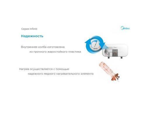 Водонагреватель электрический проточный Midea MIWH-6500C Infiniti Водонагреватель электрический проточный Midea MIWH-6500C Infiniti