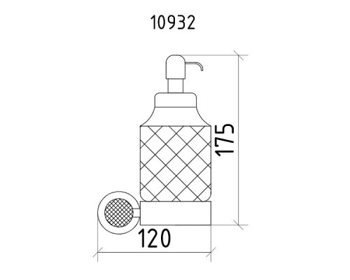 Boheme Royal Cristal Дозатор подвесной, цвет: хром 10932-CR