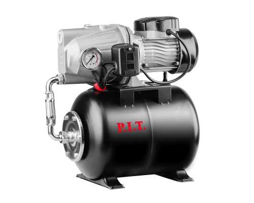 Станция насосная PIT POG750-P (750Вт, напор 45м, бак 24л, произв-ть 46л/мин, чугун)