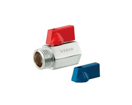 Кран VIEIR мини 1/2" ВН красные/синие ручки (200/10) VRFH3