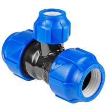 Тройник ПНД переходной компрессионный 32*25*32 мм (VALFEX)