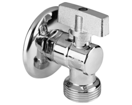 Кран шаровый угловой для подключения сантехнических приборов 1/2*3/4 VALFEX (VF.392.N.05)