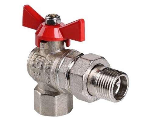 Кран шаровый угловой с накидной гайкой "бабочка" ВН ВН НАР 1/2" (Valtec VT.228) уп 8 шт