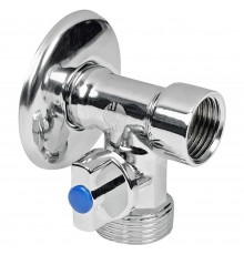 Кран-тройник для сантехнических приборов 1/2*3/4*1/2 левый VALFEX (VF.256.N.05)