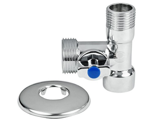 Кран-тройник для сантехнических приборов 1/2*3/4*1/2 левый VALFEX (VF.256.N.05)