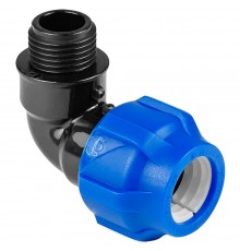 Отвод ПНД компрессионный НР 20*1/2" наружная резьба (VALFEX)