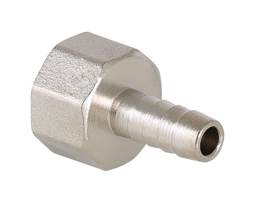 Штуцер (елочка) ВР внутренняя резьба d 1/2" х 16 никель (VALFEX VF.654.N.012.16) уп 10 шт