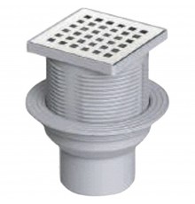 Трап с верт. сливом 50 мм нерж. решетка 150*150 мм регул., комб. затвор VALFEX (VF.031.050K.150.01)