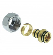 Фитинг обжимной для присоединеня гибких труб d 16 (2,0) к коллектору (MFPN-16(2.0) (TIM)