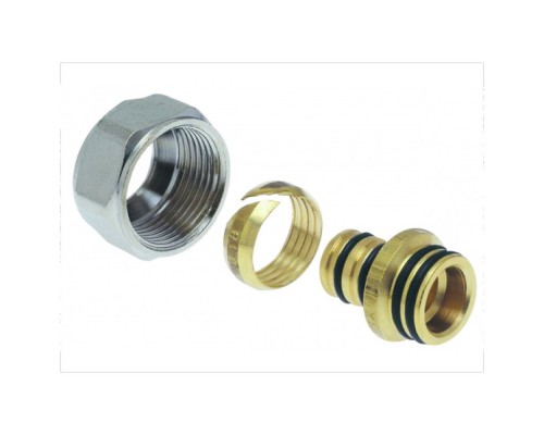 Фитинг обжимной для присоединеня гибких труб d 16 (2,0) к коллектору (MFPN-16(2.0) (TIM)