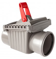 Клапан обратный с механическим затвором ПП 110 мм серый