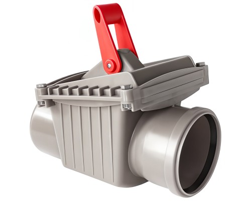 Клапан обратный с механическим затвором ПП 110 мм серый