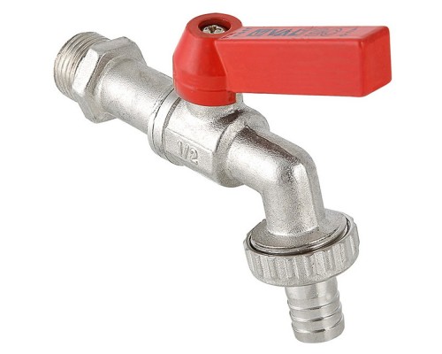 Кран шаровый со сливным штуцером "рычаг" НР наружная резьба 3/4" (Valtec VT.051) уп 7 шт