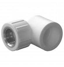 Угольник комбинированный полипропиленовый PPRC ВР 20х3/4", белый внутренняя резьба (уп. 50 шт)