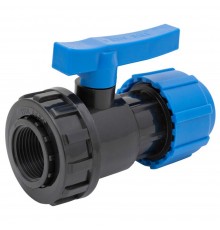 Шаровый кран ПНД компрессионный ВР 20*1/2" внутренняя резьба (ТПК-АКВА)