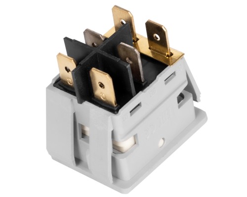 Выключат.клавишный C6003P/С6003PL зеленая линза, серый корпус