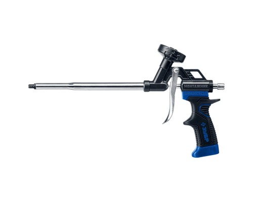 Пистолет для монтажной пены ЗУБР МОНТАЖНИК, с тефлоновым покрытием корпуса и сопла.