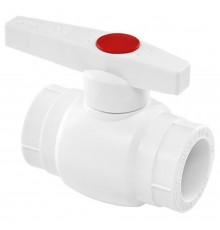 Шаровый кран полипропиленовый PPRC 25 TEBO, белый (уп. 10 шт)