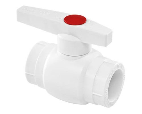 Шаровый кран полипропиленовый PPRC 25 TEBO, белый (уп. 10 шт)