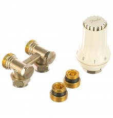 Комплект для панельных радиаторов угловой RAE-K+RLV-KS 3/4*1/2 М30Х1,5 (Danfoss) 013G5090