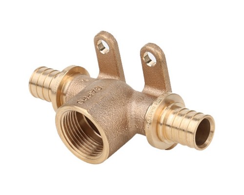 Тройник-переходник Gappo с врутренней резьбой бронзовый