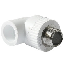 Угольник комбинированный полипропиленовый PPRC НР 32х1/2" Pro Aqua НР, белый (уп. 5 шт)