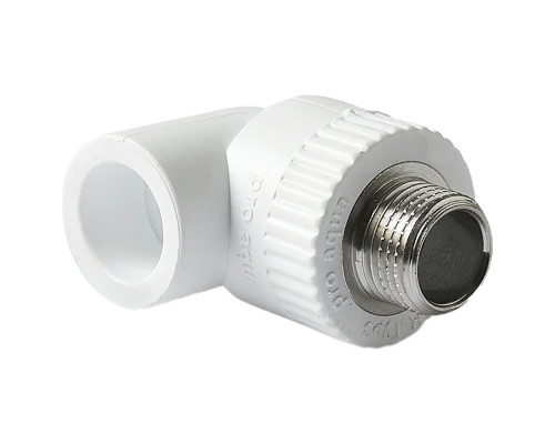 Угольник комбинированный полипропиленовый PPRC НР 32х1/2" Pro Aqua НР, белый (уп. 5 шт)